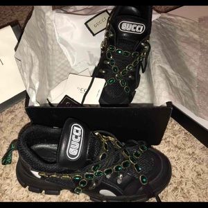 Gucci Flashtrek Sneakers w Removable Crystals
